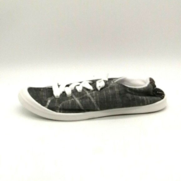 Womens Lace Up Flat Sneaker Grey Quilted EUR 39 NEW - Picture 1 of 8